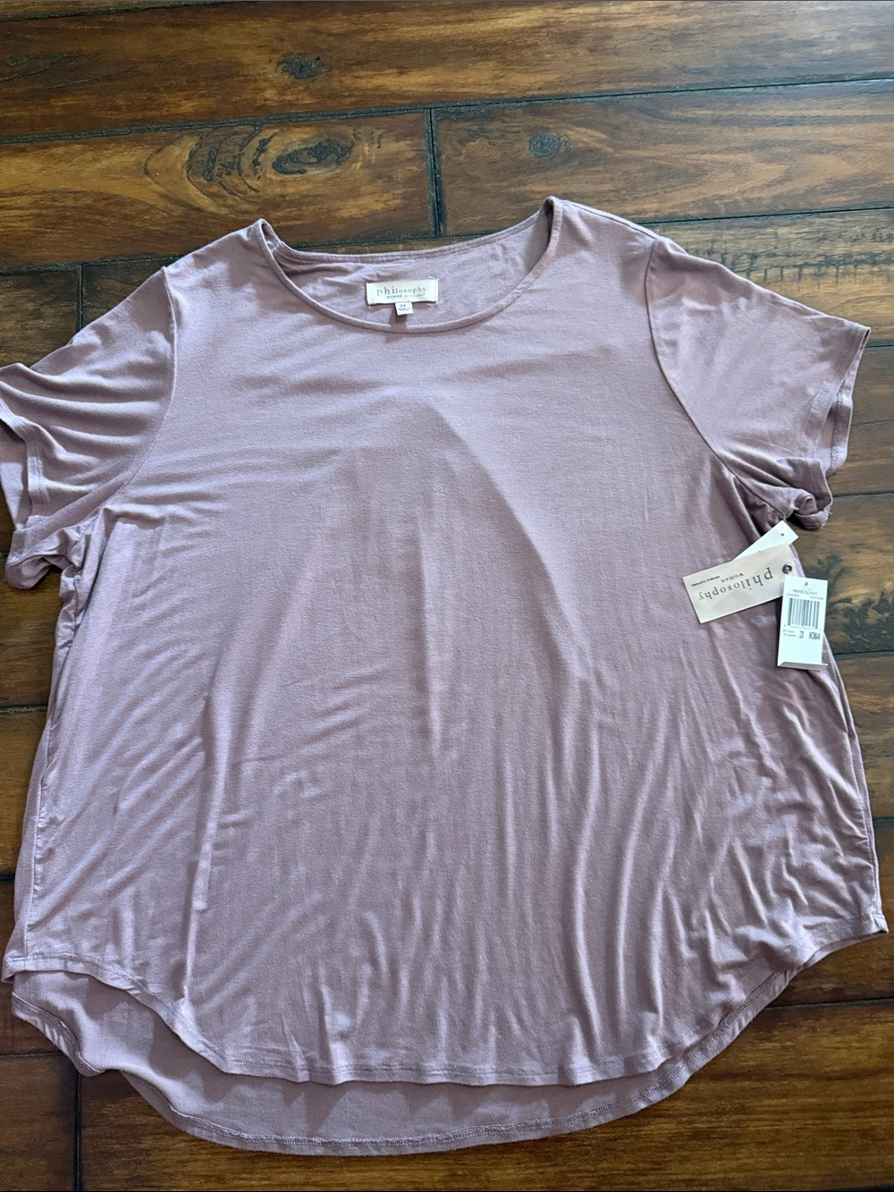 Philosophy NWT dusty rose  short sleeve scoop neck tee